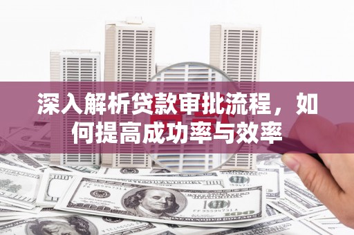 凤山深入解析贷款审批流程，如何提高成功率与效率