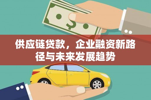 凤山供应链贷款，企业融资新路径与未来发展趋势
