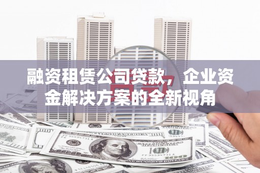 凤山融资租赁公司贷款，企业资金解决方案的全新视角