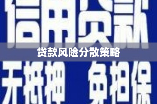 凤山贷款风险分散策略