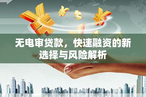 凤山无电审贷款，快速融资的新选择与风险解析