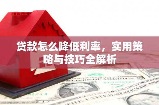 凤山贷款怎么降低利率，实用策略与技巧全解析