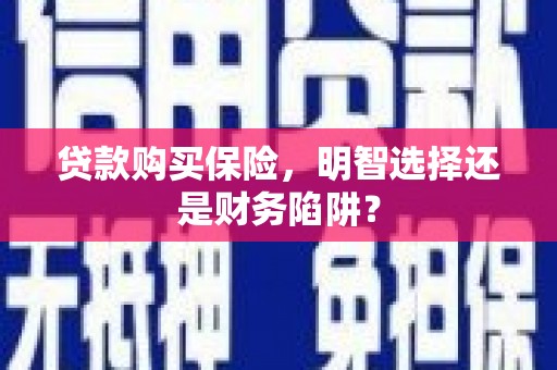 凤山贷款购买保险，明智选择还是财务陷阱？