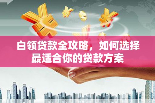 凤山白领贷款全攻略，如何选择最适合你的贷款方案